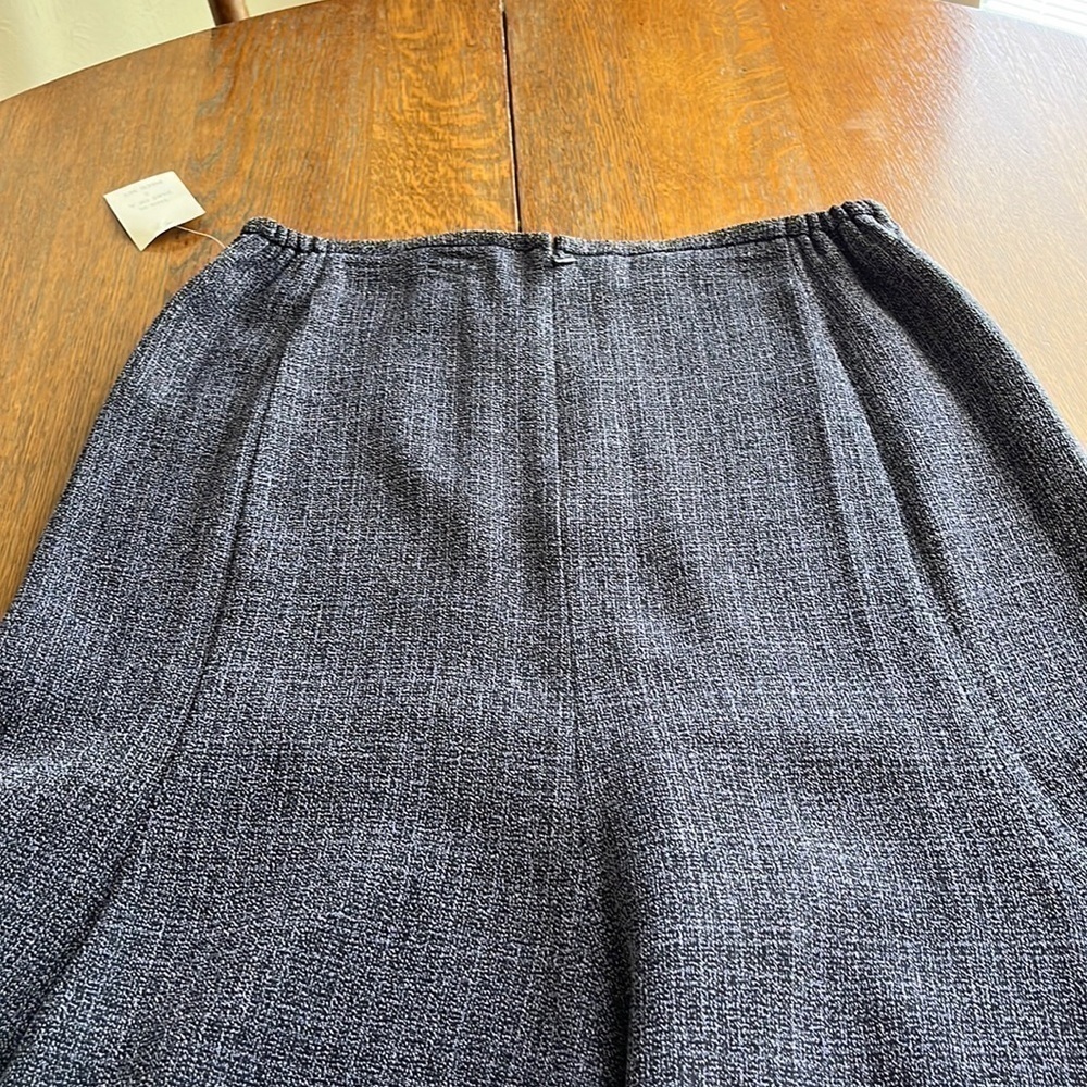 NWT Danny & Nicole 2 piece tweed ruffled skirt and jacket violet/black size 8 - Picture 9 of 16